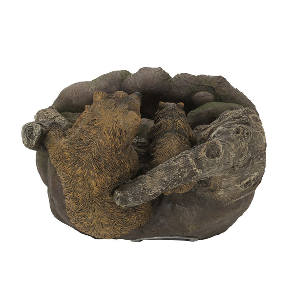 English Elm Christopher Knight Home® - 24.75" CALLAN FOUNTAIN Weather-Resistant Outdoor Floor Fountain with Pump, Underwater Lights & Bear Accents 71777.00LM
