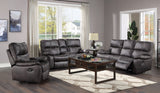 English Elm Wallace & Bay - Wallace & Bay  Hooper Gray Power Reclining Sofa