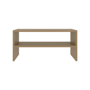 English Elm Natural Oak Low-Profile 2-Shelf Shoe Rack with Open Airflow, Compact 28.3" Width, Classic Grain Finish B062P380078