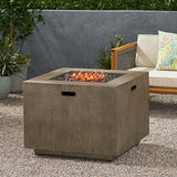 Christopher Knight Home® - Noble House - Wellington Outdoor 33-Inch Square Fire Pit