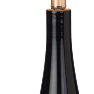 Homeroots Set Of Two 31" Black And White Glass Table Lamps With White Empire Shade   488342