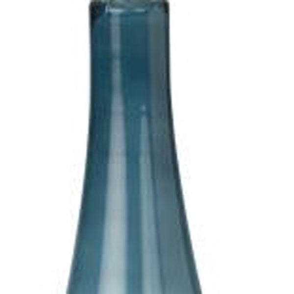 Homeroots Set Of Two 31" Blue And White Glass Table Lamps With White Empire Shade   488343