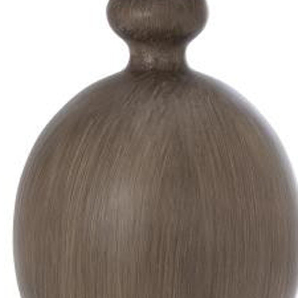 HomeRoots Set of Two 30" Brown Geometric Table Lamps with Beige Drum Shades for Stylish Home Décor Lighting 488353