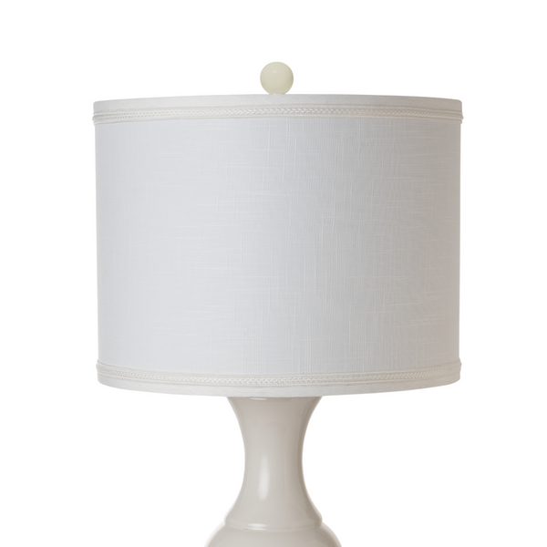 Homeroots Set Of Two 34" Off White Ceramic Gourd Table Lamp With Off White Drum Shade   488364