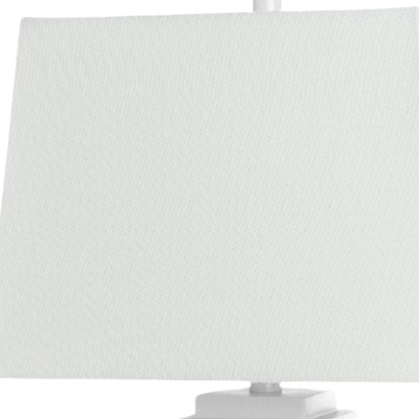 Homeroots Set Of Two 32" White Table Lamp Coastal With White Shade   488370