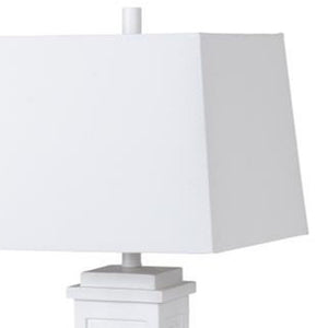 Homeroots Set Of Two 32" White Table Lamp Coastal With White Shade   488370