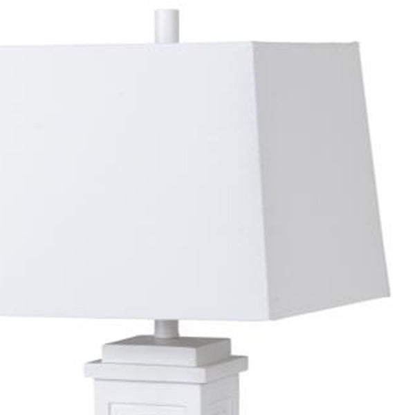 Homeroots Set Of Two 32" White Table Lamp Coastal With White Shade   488370