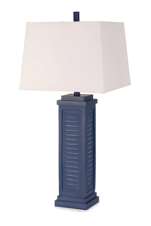 Homeroots Set Of Two 32" Blue Table Lamp With White Shade   488373