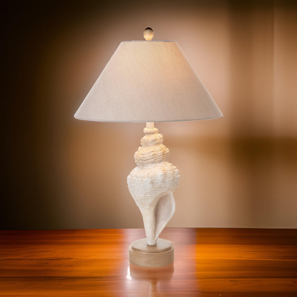 Homeroots Set Of Two 30" Beige And Brown Novelty Table Lamp Coastal With Tan Empire Shade   488375