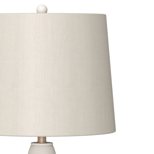 Homeroots Set Of Two 27" Natural White And Blue Novelty Table Lamp Coastal With Off White Empire Shade   488382