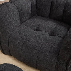 English Elm Soft Bean Bag Chair Set With Footstool For Gaming & Relaxation - Cozy, Durable & Space-Saving Design W1996P309482-GIGA