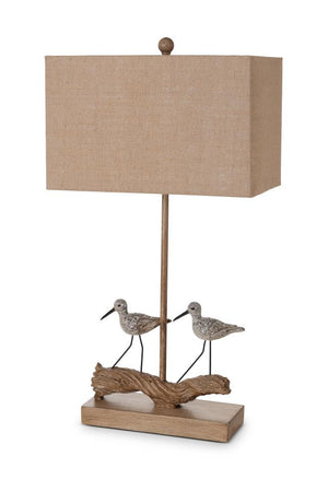 Homeroots Set Of Two 30" Brown Sand Piper Bird Table Lamps With Brown Shade   488404