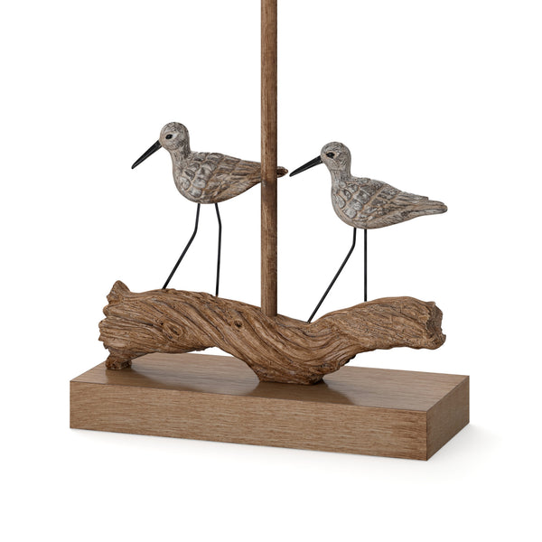 Homeroots Set Of Two 30" Brown Sand Piper Bird Table Lamps With Brown Shade   488404