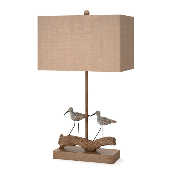 Homeroots Set Of Two 30" Brown Sand Piper Bird Table Lamps With Brown Shade   488404