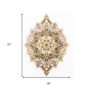 Homeroots Turquoise And Gold Solid Wood Geometric Shapes Wall Decor  Solid Wood 488411