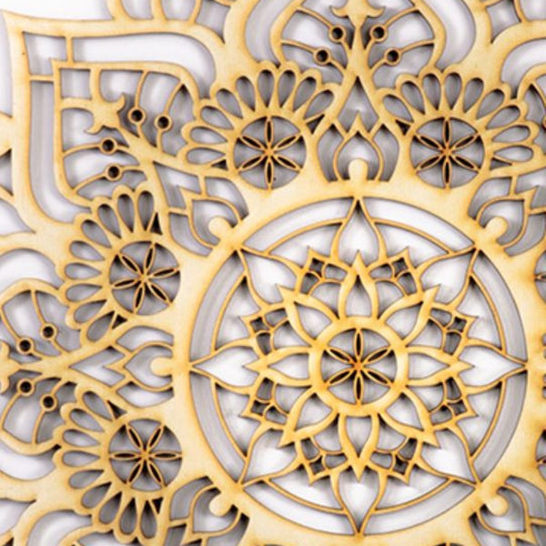 Homeroots Turquoise And Gold Solid Wood Geometric Shapes Wall Decor  Solid Wood 488411