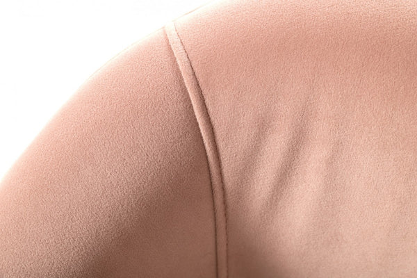 Homeroots 25" Pink Velvet And Gold Solid Color Arm Chair   488428