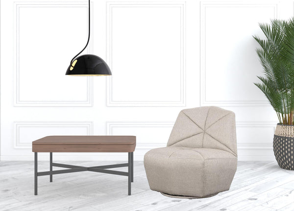 Homeroots 31" Grey 100% Polyester Solid Color Lounge Chair   488439