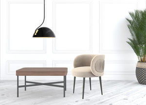 Homeroots 24" Grey Velvet And Black Solid Color Arm Chair   488443