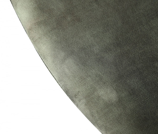 Homeroots 24" Green Velvet Solid Color Barrel Chair   488453