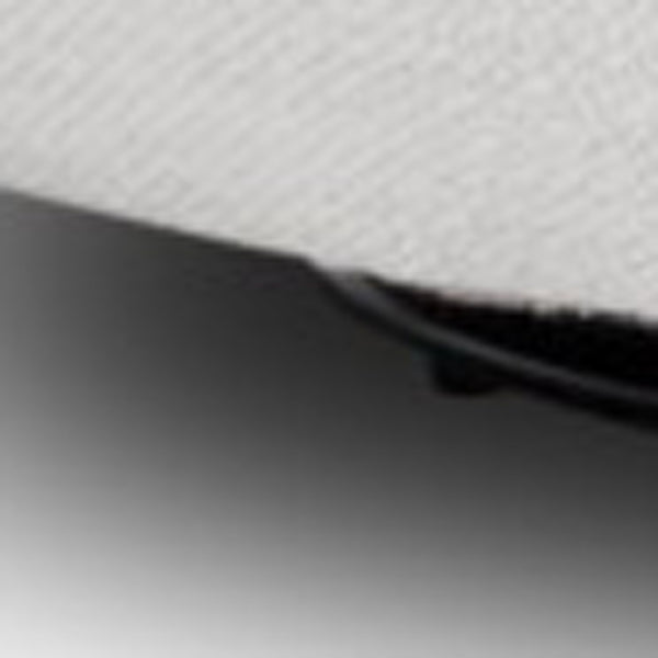 Homeroots 47" Off White 100% Polyester And Black Solid Color Swivel Barrel Chair   488456