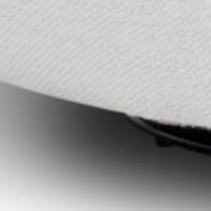 Homeroots 47" Off White 100% Polyester And Black Solid Color Swivel Barrel Chair   488456