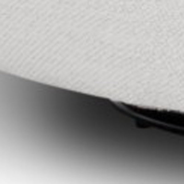 Homeroots 47" Off White 100% Polyester And Black Solid Color Swivel Barrel Chair   488456