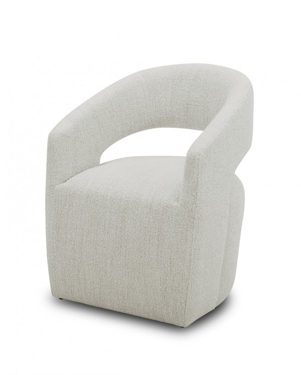 Homeroots 26" Cream Fabric Arm Chair   488458