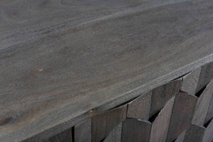 Homeroots 35" Dark Gray Solid Wood Sideboard With Two Doors   488486