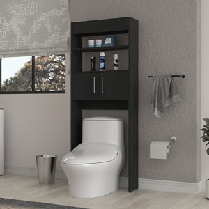 HomeRoots 25" Black Wood Freestanding Vanity - Modern Single Door Design with Soft-Close Hinges for Style & Space 488500
