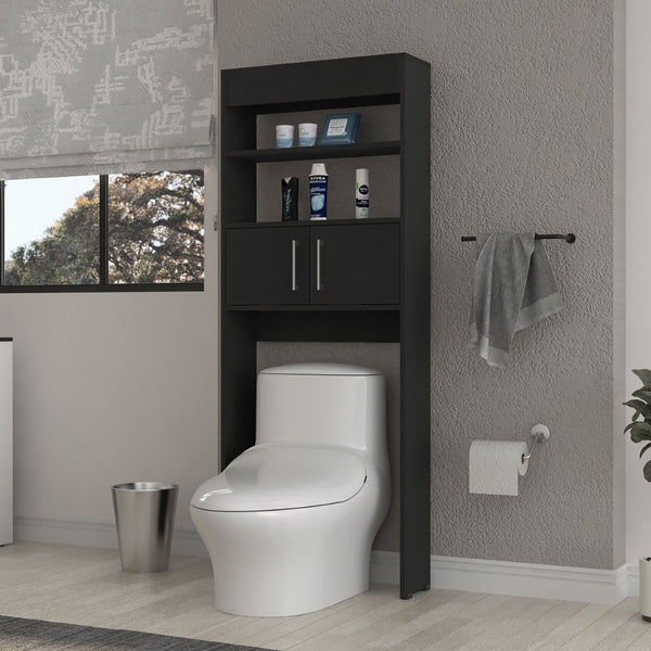 HomeRoots 25" Black Wood Freestanding Vanity - Modern Single Door Design with Soft-Close Hinges for Style & Space 488500