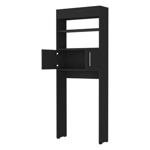 HomeRoots 25" Black Wood Freestanding Vanity - Modern Single Door Design with Soft-Close Hinges for Style & Space 488500