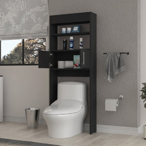 HomeRoots 25" Black Wood Freestanding Vanity - Modern Single Door Design with Soft-Close Hinges for Style & Space 488500
