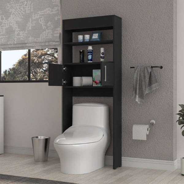 HomeRoots 25" Black Wood Freestanding Vanity - Modern Single Door Design with Soft-Close Hinges for Style & Space 488500