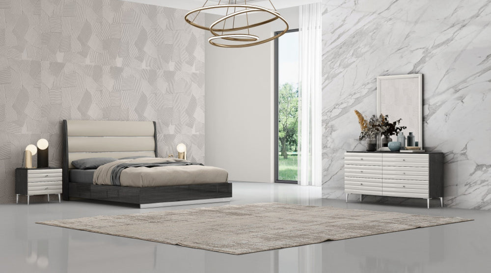 HomeRoots 62" Stylish Double Dresser with Six Drawers – Modern Distressed Finish for Organized Bedrooms 488507