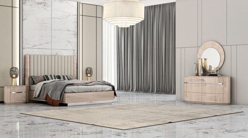 HomeRoots 64" Beige Six Drawer Double Dresser - Contemporary Storage Solution with Smooth-Glide Drawers & Style 488508