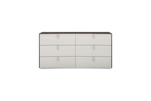 Homeroots 62" Gray Six Drawer Double Dresser  Manufactured Wood 488509