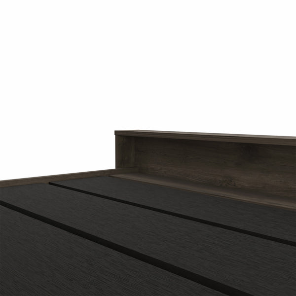 Homeroots Dark Brown Wood Full Bed Frame  Manufactured Wood 488519