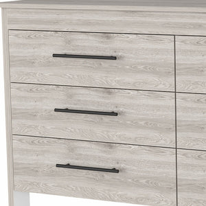 Homeroots 32" Light Gray Six Drawer Double Dresser  Manufactured Wood 488520