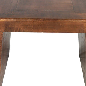 HomeRoots 24" Industrial Aviator Style Copper and Wood End Table - Stylish Accent for Living Room & Office 488523