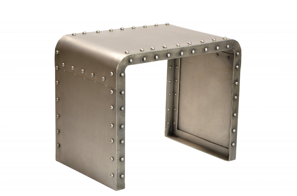 Homeroots 20" Gold Metal Rectangular End Table   488527