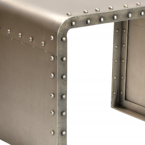 Homeroots 20" Gold Metal Rectangular End Table   488527