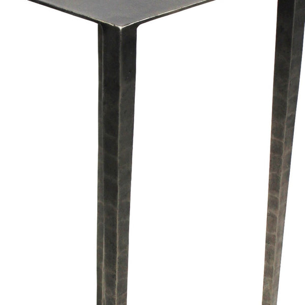 HomeRoots 24" Modern Nickel Iron Square End Table - Stylish Accent for Small Spaces, Versatile & Durable Design 488528