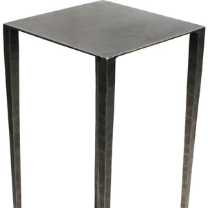 HomeRoots 24" Modern Nickel Iron Square End Table - Stylish Accent for Small Spaces, Versatile & Durable Design 488528