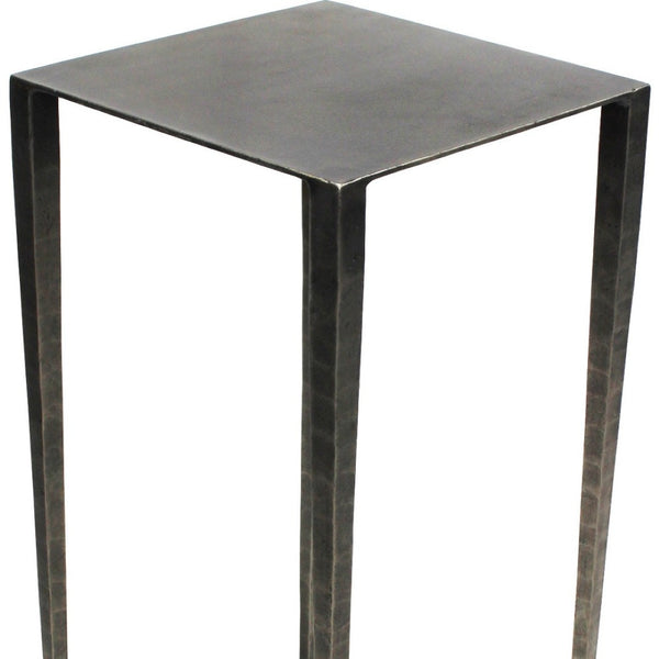 HomeRoots 24" Modern Nickel Iron Square End Table - Stylish Accent for Small Spaces, Versatile & Durable Design 488528