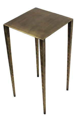 HomeRoots 24" Brass Iron Square End Table - Chic Compact Accent for Modern Living Rooms, Bedrooms & Offices 488529