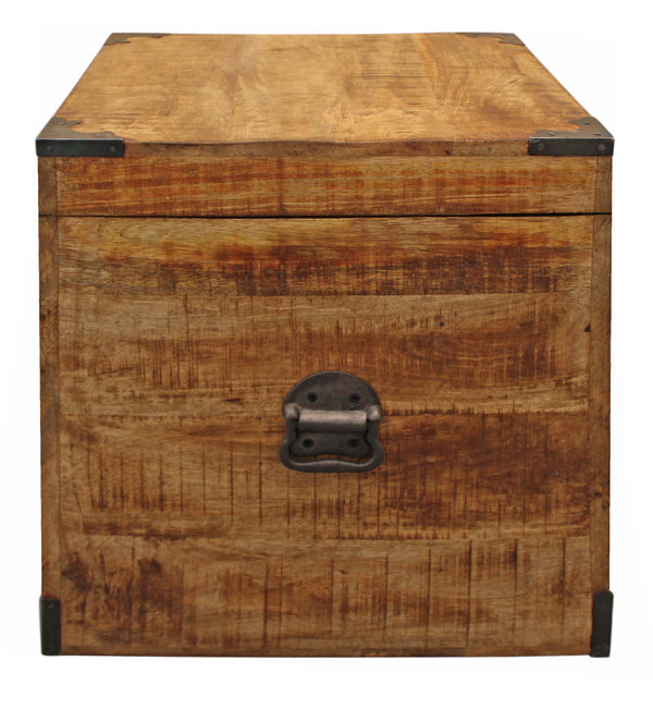 Homeroots 20" Natural Brown Solid Wood Square End Table   488537