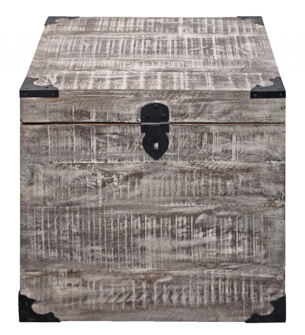 Homeroots 20" Gray Solid Wood Square End Table   488538