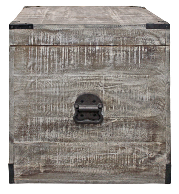 Homeroots 20" Gray Solid Wood Square End Table   488538