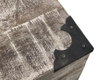 Homeroots 20" Gray Solid Wood Square End Table   488538